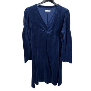 Odd Molly Women’s Blue Velvet Bohemian Dress Sz 3